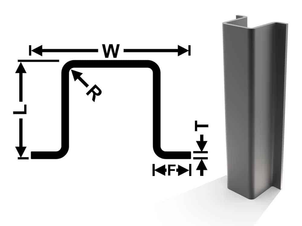 hat-section-diagram Hat Section Roll Formed Products